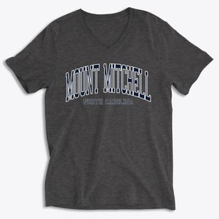 Mount Mitchell North Carolina Traditional Soft Lightweight V-Neck
