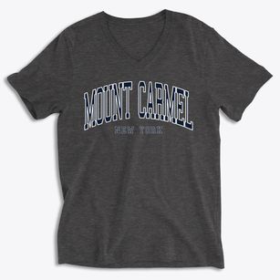 Mount Carmel New York Traditional Soft Lightweight V-Neck