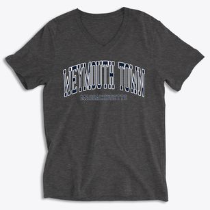 Weymouth Town Massachusetts Traditional Soft Lightweight V-Neck