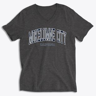 Mokelumne City California Traditional Soft Lightweight V-Neck