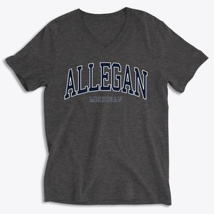 Allegan Michigan Traditional Soft Lightweight V-Neck