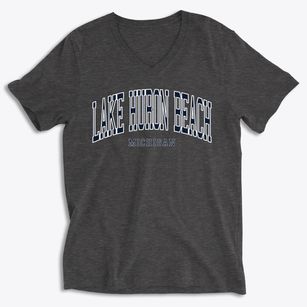 Lake Huron Beach Michigan Traditional Soft Lightweight V-Neck