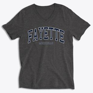 Fayette Michigan Traditional Soft Lightweight V-Neck
