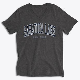 Saratoga Lake New York Traditional Soft Lightweight V-Neck