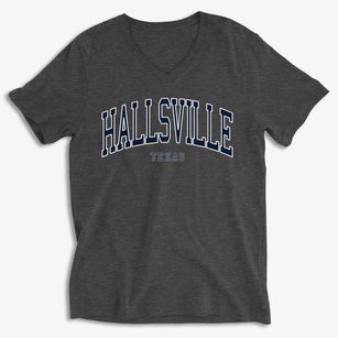 Hallsville Texas Traditional Soft Lightweight V-Neck