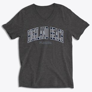 Highland Beach Florida Traditional Soft Lightweight V-Neck