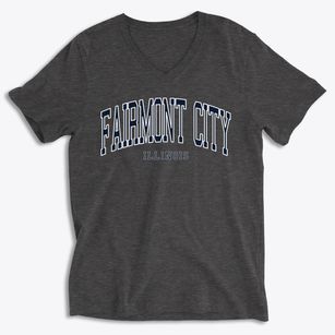 Fairmont City Illinois Traditional Soft Lightweight V-Neck