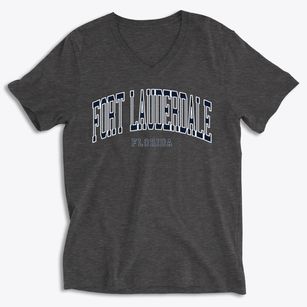 Fort Lauderdale Florida Traditional Soft Lightweight V-Neck