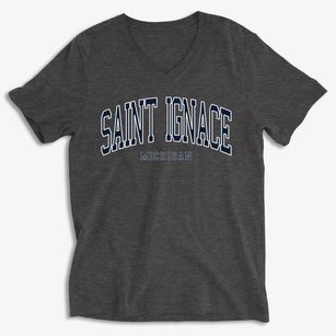 St. Ignace Michigan Traditional Soft Lightweight V-Neck