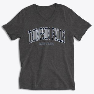 Thompson Falls Montana Traditional Soft Lightweight V-Neck