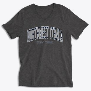 Northwest Ithaca New York Traditional Soft Lightweight V-Neck