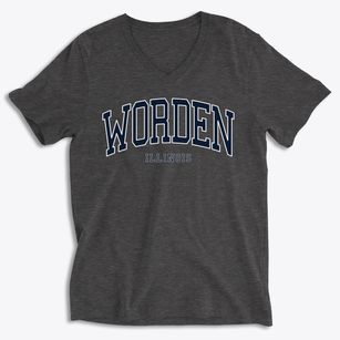 Worden Illinois Traditional Soft Lightweight V-Neck