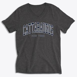 Cattaraugus New York Traditional Soft Lightweight V-Neck