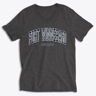 Fort Winnebago Wisconsin Traditional Soft Lightweight V-Neck