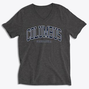 Columbus Nebraska Traditional Soft Lightweight V-Neck