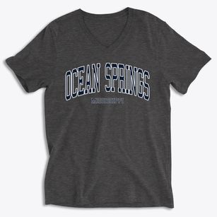 Ocean Springs Mississippi Traditional Soft Lightweight V-Neck
