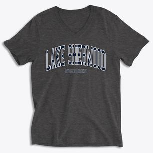 Lake Sherwood Wisconsin Traditional Soft Lightweight V-Neck