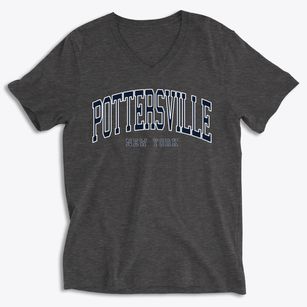 Pottersville New York Traditional Soft Lightweight V-Neck