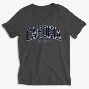 Cahokia Illinois Traditional Soft Lightweight V-Neck