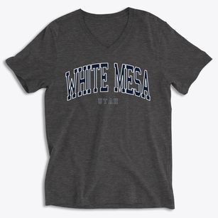 White Mesa Utah Traditional Soft Lightweight V-Neck