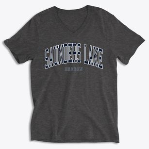 Saunders Lake Oregon Traditional Soft Lightweight V-Neck