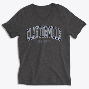 Claytonville Illinois Traditional Soft Lightweight V-Neck