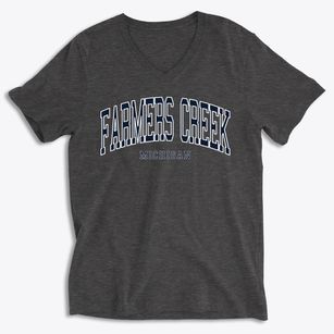 Farmers Creek Michigan Traditional Soft Lightweight V-Neck