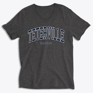 Teterville Kansas Traditional Soft Lightweight V-Neck