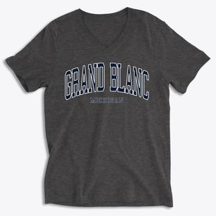 Grand Blanc Michigan Traditional Soft Lightweight V-Neck