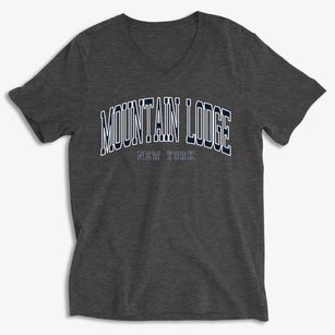 Mountain Lodge New York Traditional Soft Lightweight V-Neck