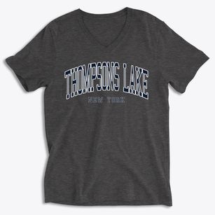 Thompsons Lake New York Traditional Soft Lightweight V-Neck