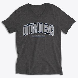 Cottonwood Beach Washington Traditional Soft Lightweight V-Neck