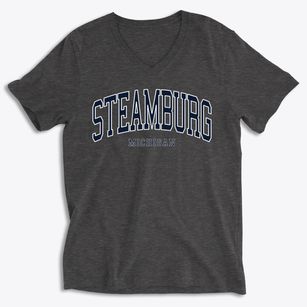 Steamburg Michigan Traditional Soft Lightweight V-Neck