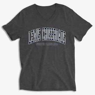 Lewis Crossroads North Carolina Traditional Soft Lightweight V-Neck