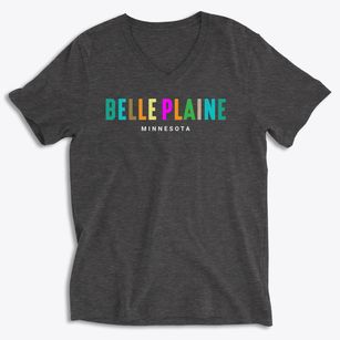 Belle Plaine Minnesota Color Pop Soft Lightweight V-Neck