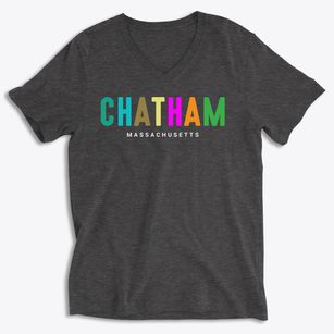 Chatham Massachusetts Color Pop Soft Lightweight V-Neck