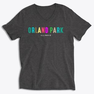 Orland Park Illinois Color Pop Soft Lightweight V-Neck