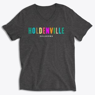 Holdenville Oklahoma Color Pop Soft Lightweight V-Neck