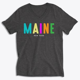 Maine New York Color Pop Soft Lightweight V-Neck