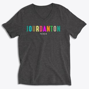 Jourdanton Texas Color Pop Soft Lightweight V-Neck