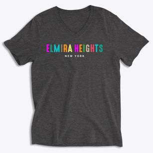 Elmira Heights New York Color Pop Soft Lightweight V-Neck