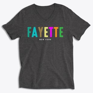 Fayette New York Color Pop Soft Lightweight V-Neck