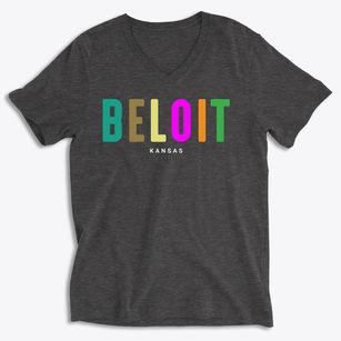 Beloit Kansas Color Pop Soft Lightweight V-Neck