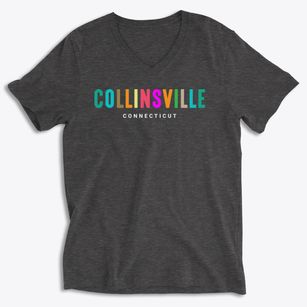 Collinsville Connecticut Color Pop Soft Lightweight V-Neck