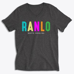 Ranlo North Carolina Color Pop Soft Lightweight V-Neck