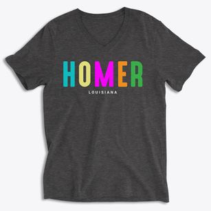 Homer Louisiana Color Pop Soft Lightweight V-Neck