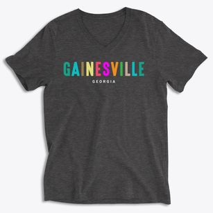 Gainesville Georgia Color Pop Soft Lightweight V-Neck