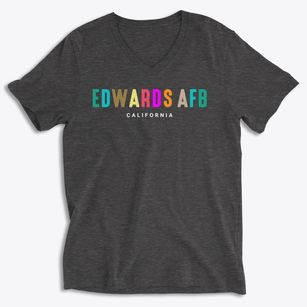 Edwards Afb California Color Pop Soft Lightweight V-Neck