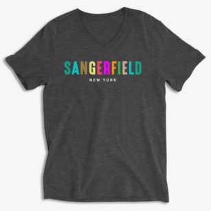 Sangerfield New York Color Pop Soft Lightweight V-Neck