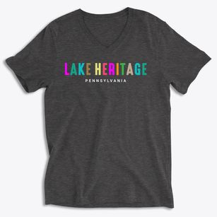 Lake Heritage Pennsylvania Color Pop Soft Lightweight V-Neck